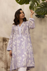 DC-0476 PURPLE DIGITAL PRINTED KURTA